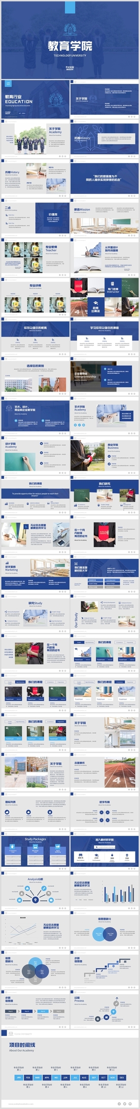 大学学校宣传教育行业PPT模板