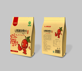 新疆枣片纸袋包装平面图