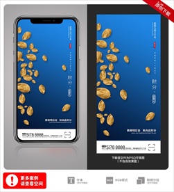 创意中国风二十四节气秋分手机海
