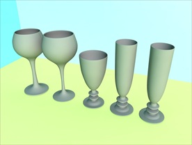 酒瓶模型 红酒架 C4D模型