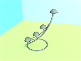 烛台模型 简约 C4D模型