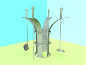 壁炉模型 壁炉设施 C4D模型
