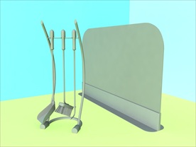 壁炉模型 壁炉设施 C4D模型