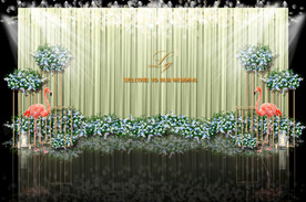 香槟色婚礼迎宾区效果图