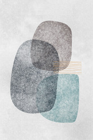 北欧小清新几何抽象水彩装饰画