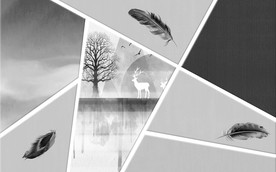 几何现代装饰画 TIF分层