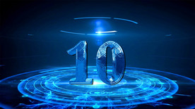 3D科技数字倒计时AE模板