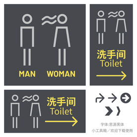 洗手间标示牌