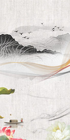 清新中式新山水画 TIF分层