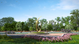 广场 景观 雕塑 住宅