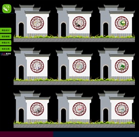 马头墙  圆形装饰画