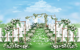 户外婚礼仪式区