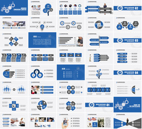 多边形月度总结PPT模板