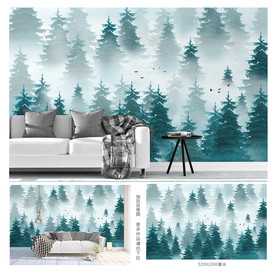 大森林唯美电视背景墙