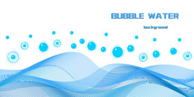 矢量图泡泡水波背景图