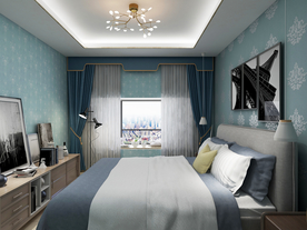 简欧风格主卧装修效果图