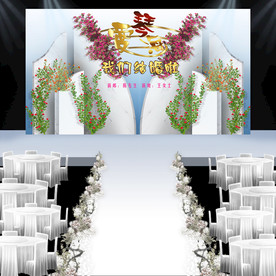 爱琴海花园3D婚礼背景墙