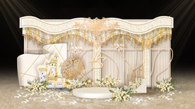 香槟色婚礼迎宾区