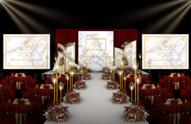 红白色婚礼仪式区