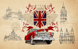 英伦风欧式背景墙装饰画