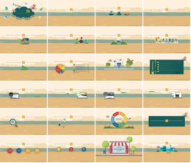 多边形月度总结PPT模板