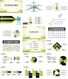 清新简约说课教育培训PPT课件