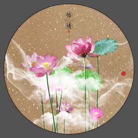 荷花装饰画