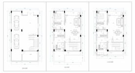 私人屋一至三层平面布置图
