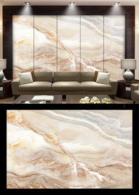 大理石纹理山水电视背景墙