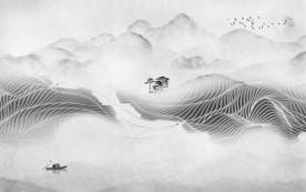 中式意境新山水画 TIF分层