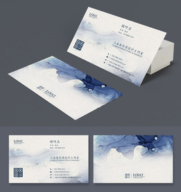 中国风水墨古典名片设计