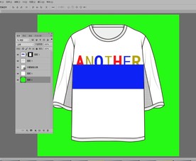 蓝色横条彩色英文女装圆领女T印