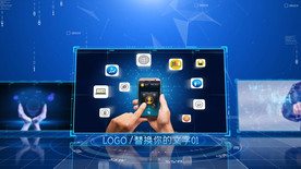 科技圆盘旋转展示AE模板