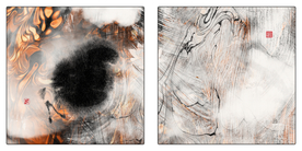 现代组合无框画