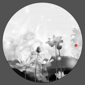 新中式荷花装饰画