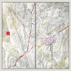 新中式荷花装饰画
