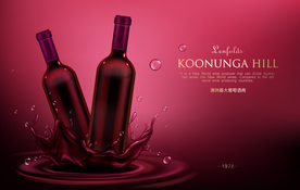 红酒海报平面图