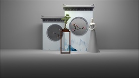 中式小景合影墙