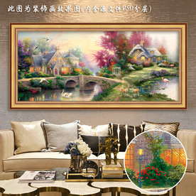 欧式乡村田园油画风景