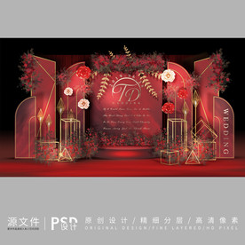 红色系婚礼效果设计