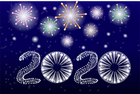 矢量图绽放的烟花