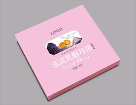 法式月饼盒平面展开图