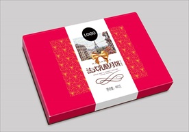 法式月饼盒平面展开图