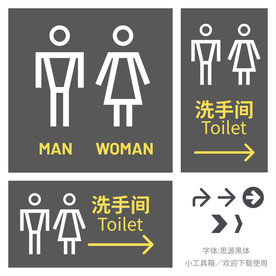 洗手间标识牌