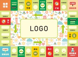 真人版超级大富翁棋盘画面