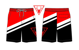 男士沙滩裤鹿头耳仔斜条对间