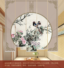 新中式古风隔段卷帘窗帘门帘