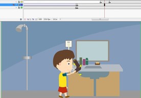 湿手触碰电器被电击15秒动画