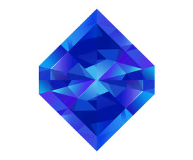蓝色水晶多面体