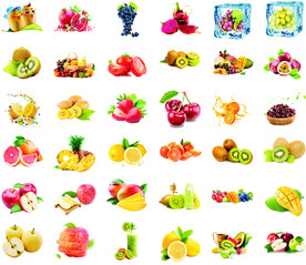 新鲜高清水果泥猴桃番石榴百香果